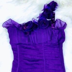 Beautiful 3 Dimensional Purple Flower Top